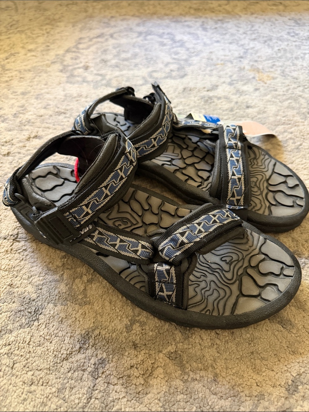 Teva Black and Blue Outdoor Sport Sandals